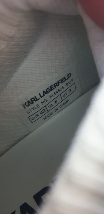Karl Lagerfeld Leather  42/26.5см ОРИГИНАЛ! Мъжки   кецове ест. кожа