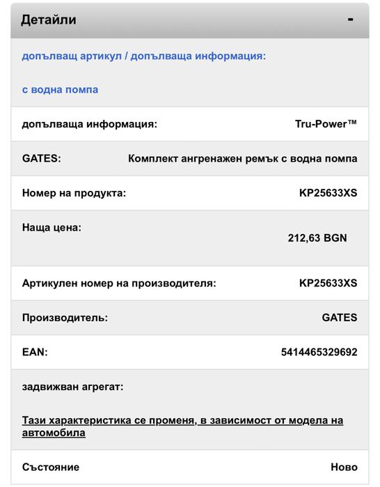 Митсубиши Аутлендър Mitsubishi Outlander ангренажен комплект Gates