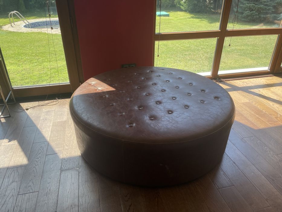 Кожена голяма табуретка ест. кожа