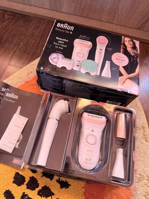 Braun Silk-epil 9 EPILATOR si Perie faciala Beauty Set