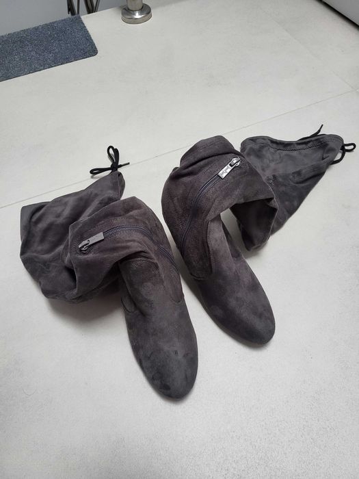 Cizme peste genunchi din material