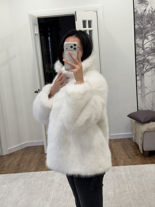 Эко шуба белый цвет