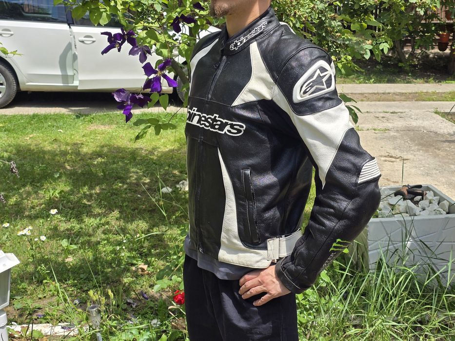 Geaca moto piele ALPINESTARS 50 M monster energy