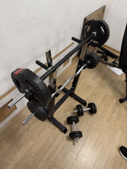 Pachet Sala haltera, Bara z, Gantere Reglabile  Greutate totala 32 kg