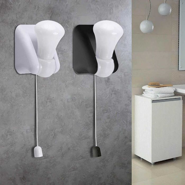 Set 2 lampi LED portabile cu snur pe baterii pt garaj dulap pod pivnit