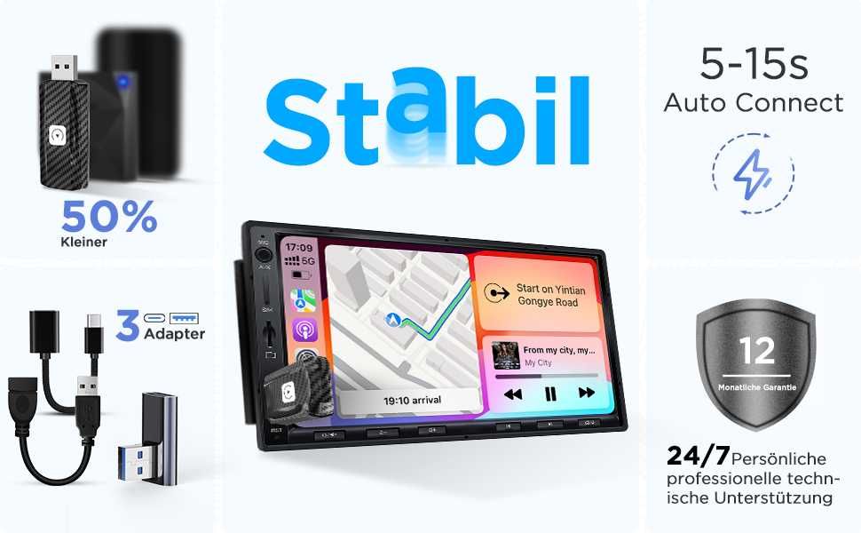 Безжичен адаптер за автомобил  MSXTTLY Carplay