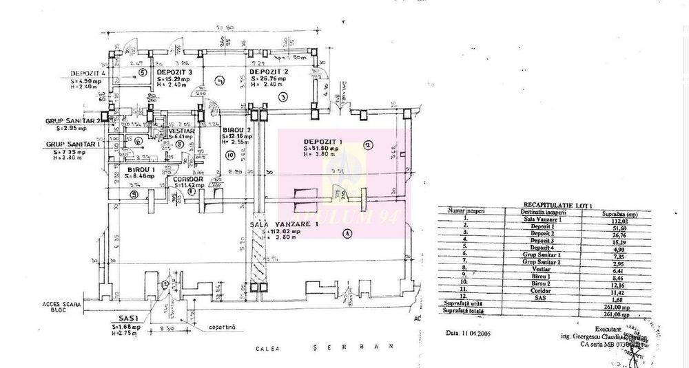 Spatiu comercial Calea Serban Voda, 261 mp, vitrina 20ml, stradal