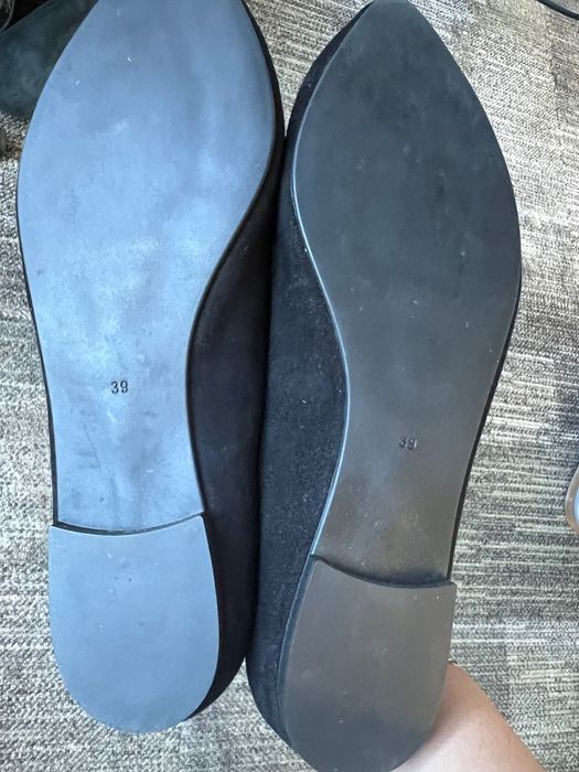 Balerini negri Dasha size 39, piele, impecabili
