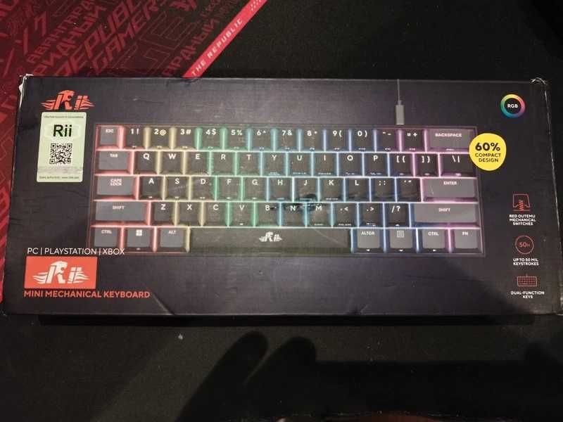 Tastatură mecanică de gaming Rii RK802 60 % în limba spaniolă