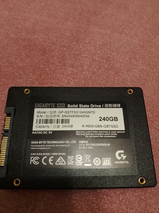 SSD Sata Gigabyte 240gb