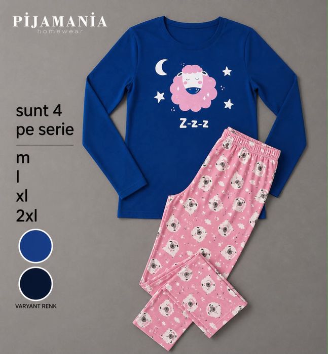 Pijamale dama maneca lunga