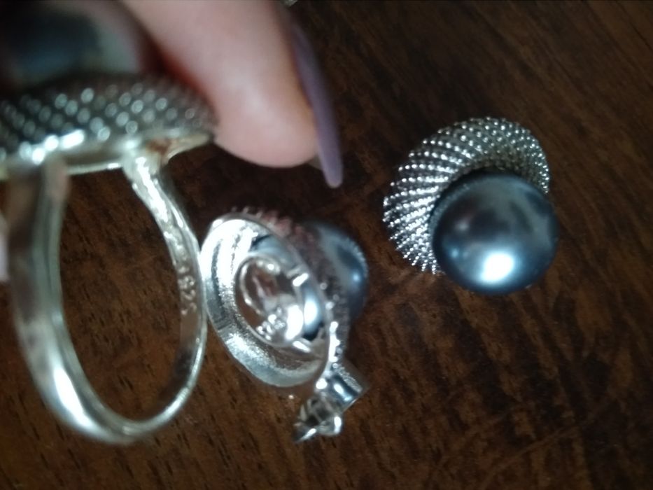 Новый серебряный набор 925й пробы