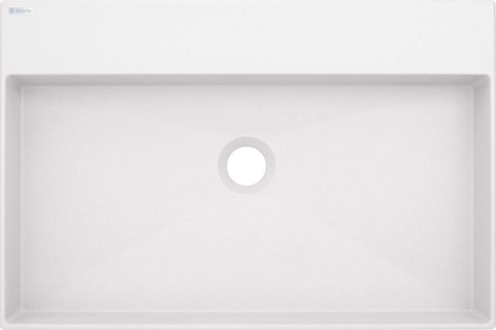 Бяла Гранитна Мивка за Баня, Монтаж върху плот стоящ Correo 600x400 мм