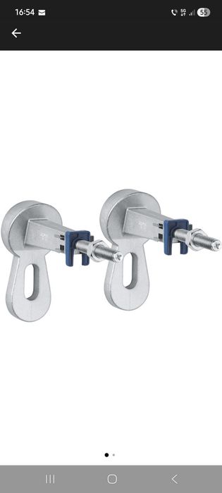 Sistem fixare pentru rezervor WC îngropat Grohe Rapid SL/SLX 3855800M, ajustabili, 2 bucati, otel