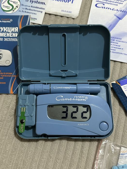 Глюкометр Сателлит Плюс, измеритель сахара в крови