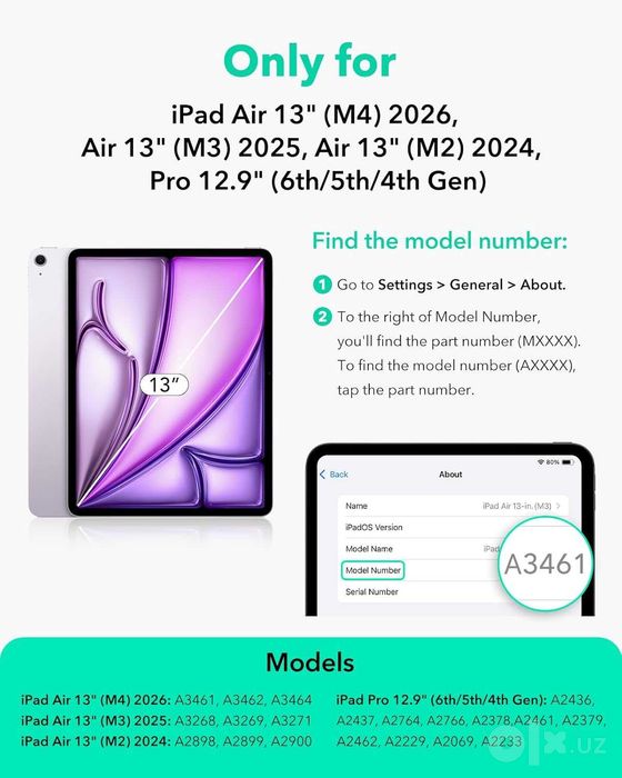 ESR Case for iPad Air 13 Inch M4/M3/M2
