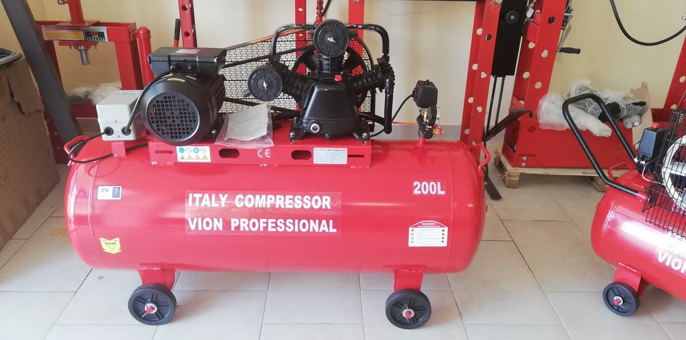 Компресор за въздух 200  Литра Vion Prov 12.5 Bar 360 L/Min 4Hp Усилен