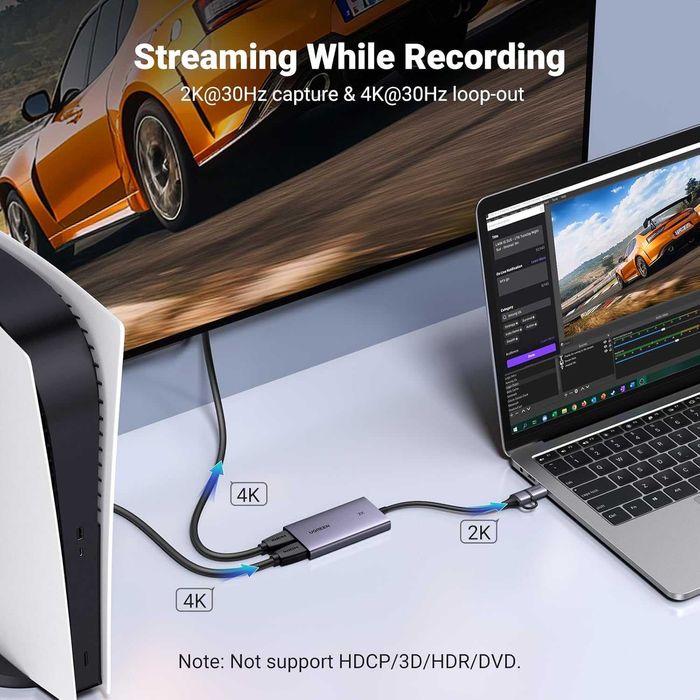 UGREEN Video Capture Card, HDMI към USB C/A Capture Card
