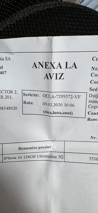 Iphone 16  128Gb sigilat+ garanție 3000 lei Fix