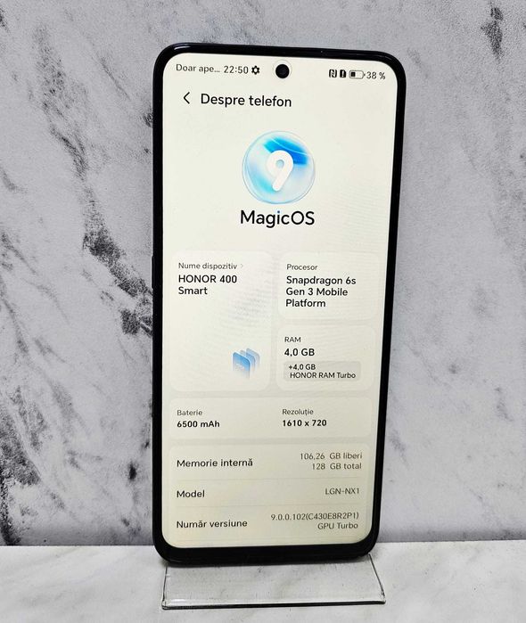Honor 400 Smart 5G 128 / 4 GB Black Zeus Amanet 68705