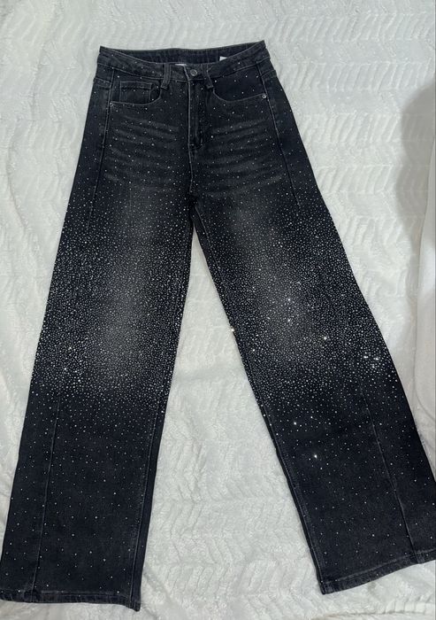 Черни лъскави дънки