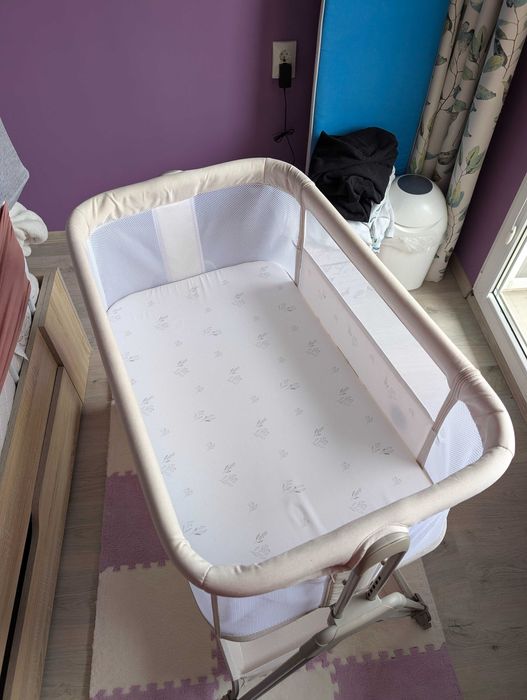 Бебешко легло Lionelo Luna 2 в 1 Beige Sand с матрак