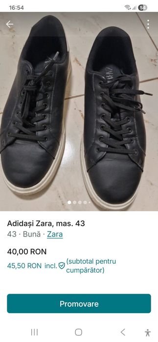 Adidași, mas. 43, Zara