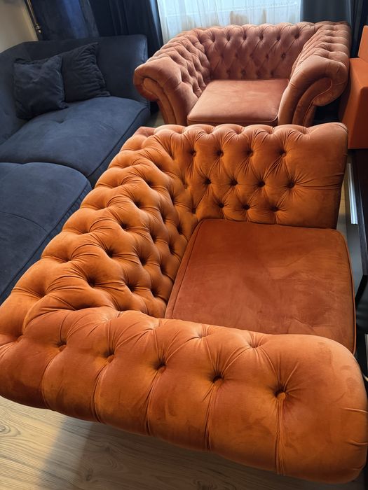 Set canapea + 2 fotolii Chesterfied