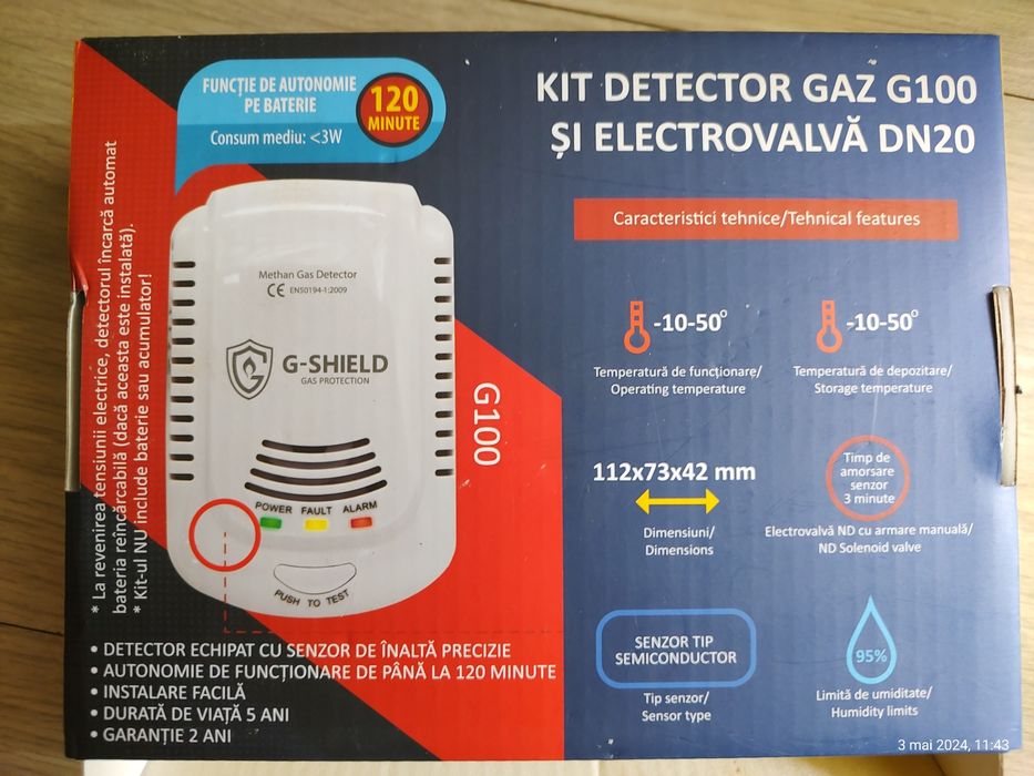 Detector de gaze aragaz nou