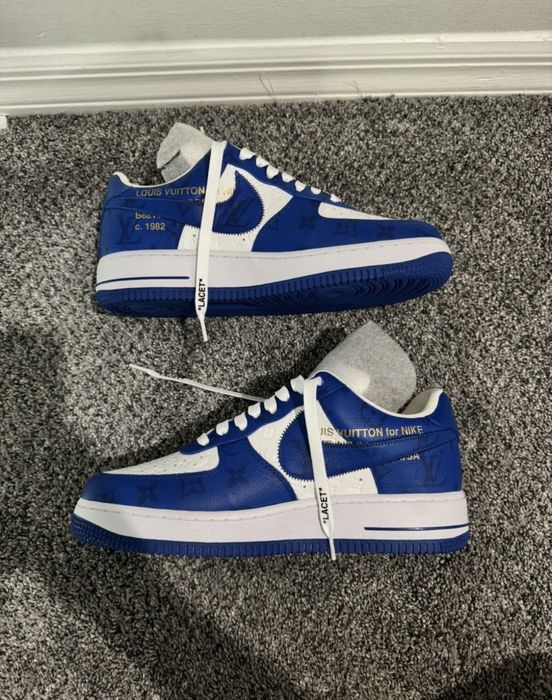 Nike Air Force 1 Low by Virgil Abloh x Louis Vuitton LV Blue