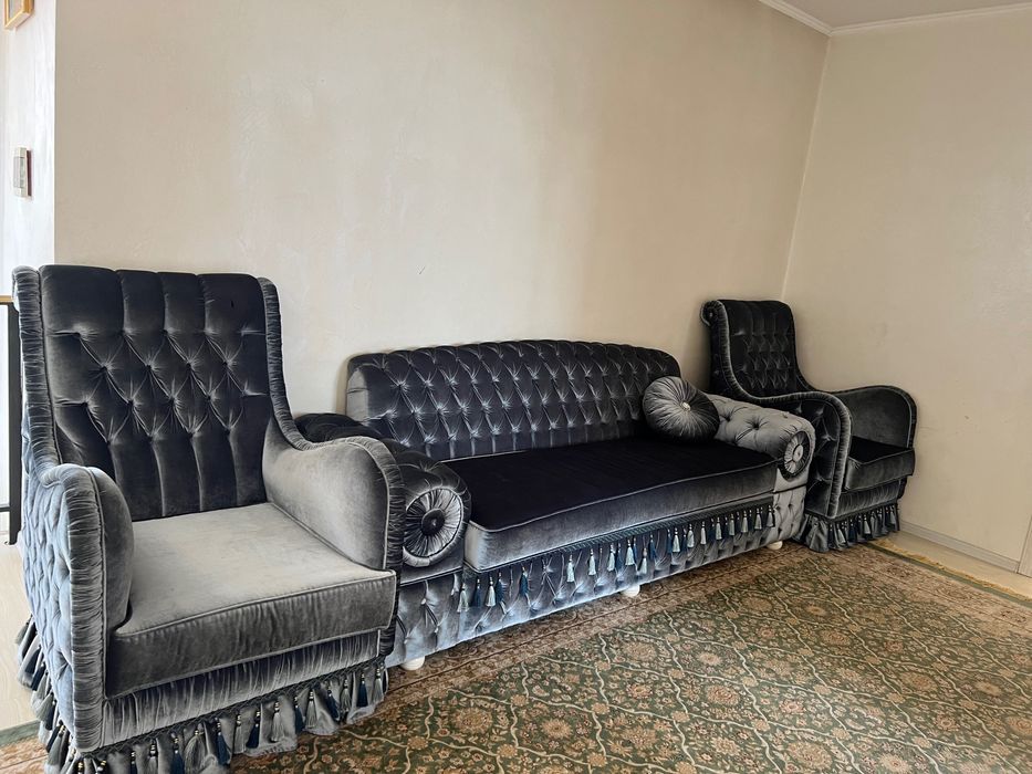 Диван, кресло, пуф. Турецкого производства.