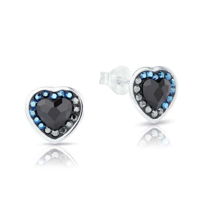 Дамски Сребърни Обеци с Кристали Сваровски/Swarovski