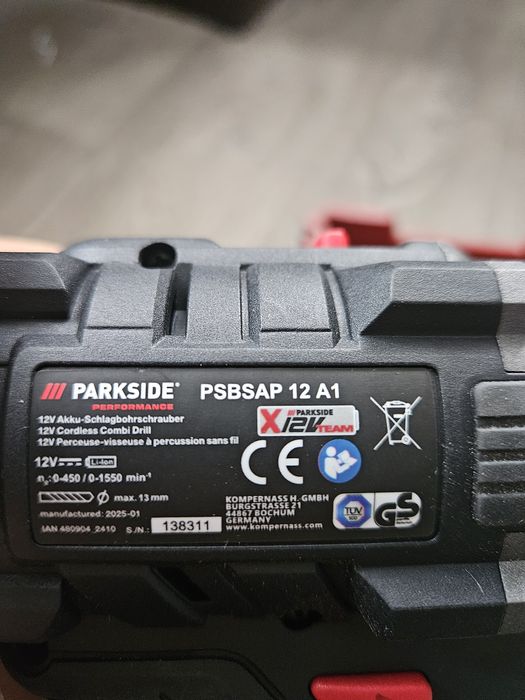 Акумулаторен винтоверт с удар Parkside PSBSAP 12 A1,