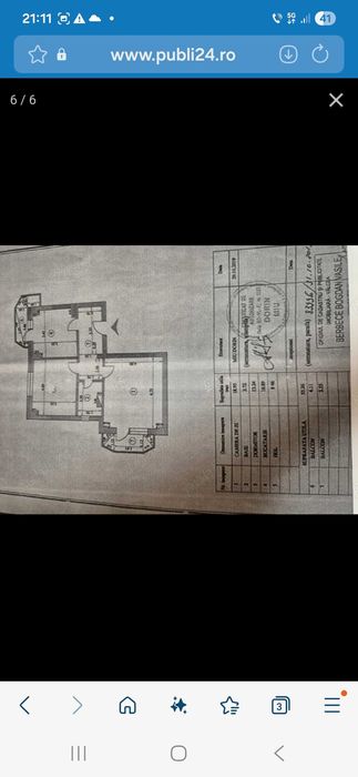 Vand apartament 56 mp