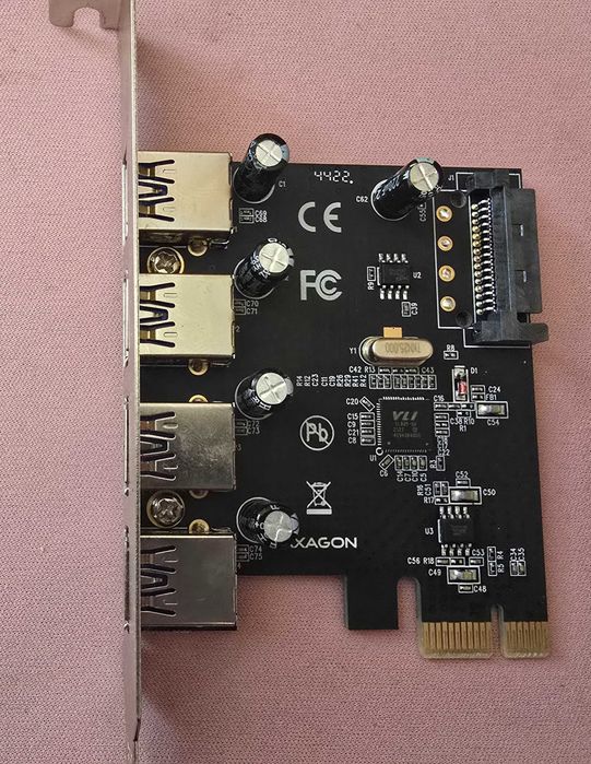 AXAGON PCEU-430VL PCIe USB 3.0 карта, 4 порта