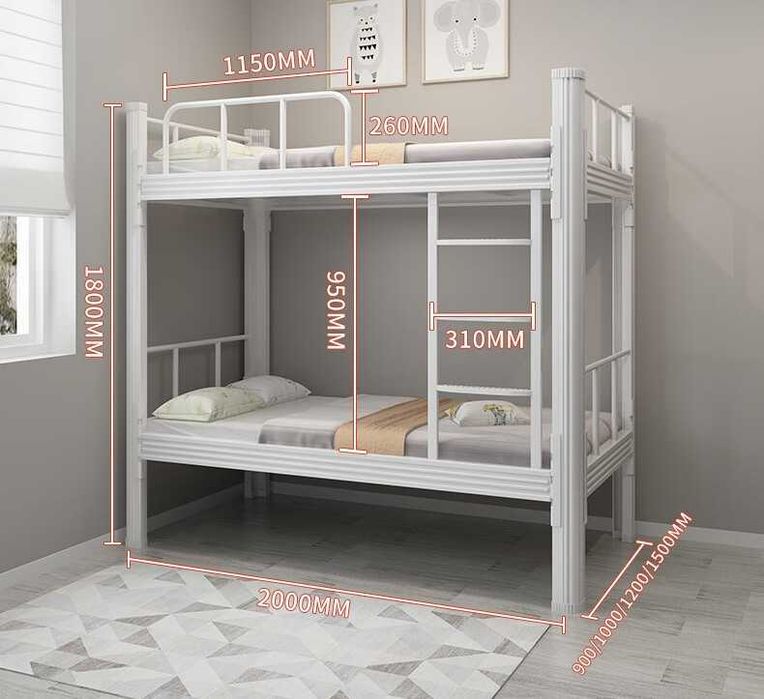 Ikki qavatli krovat/har tomonlama mustahkam/temir karavot