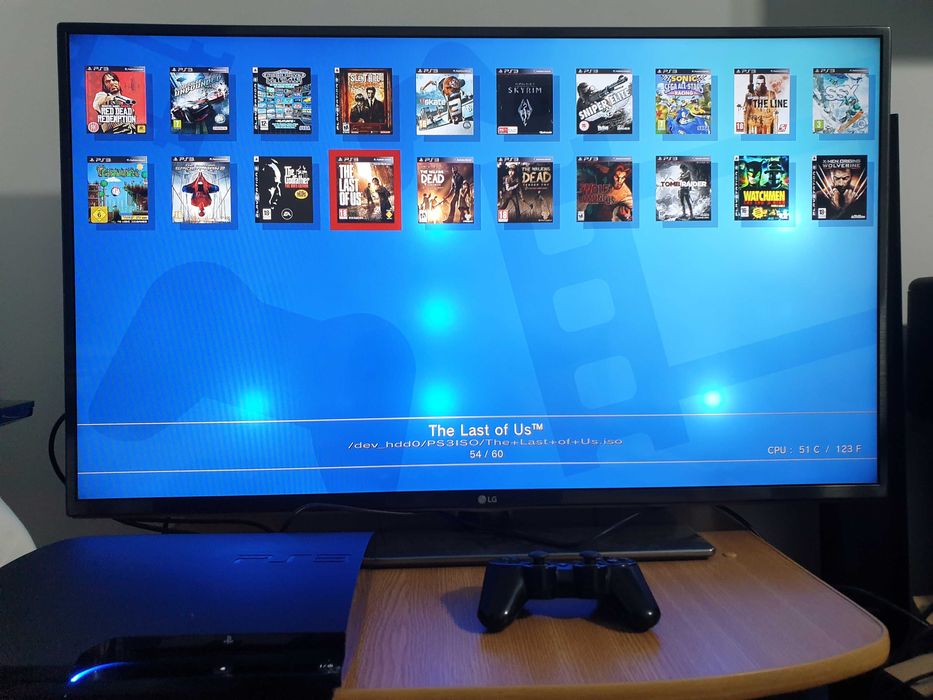 PS3 modat CFW OC 500 + 60 jocuri (GTA V, Red Dead, Castlevania, NFS)