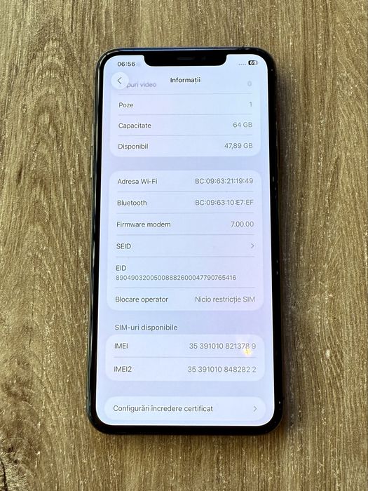iPhone 11 pro max 64 GB 90% BAT