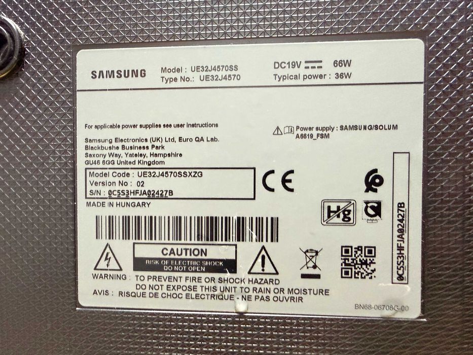 Samsung UE32J4570SS 81.3 cm (32") HD Smart TV Wi-Fi Black