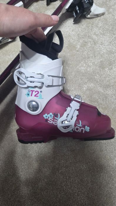 Schiuri Salomon Luxe 110 cm si Clapari Salomon RT Girly 20