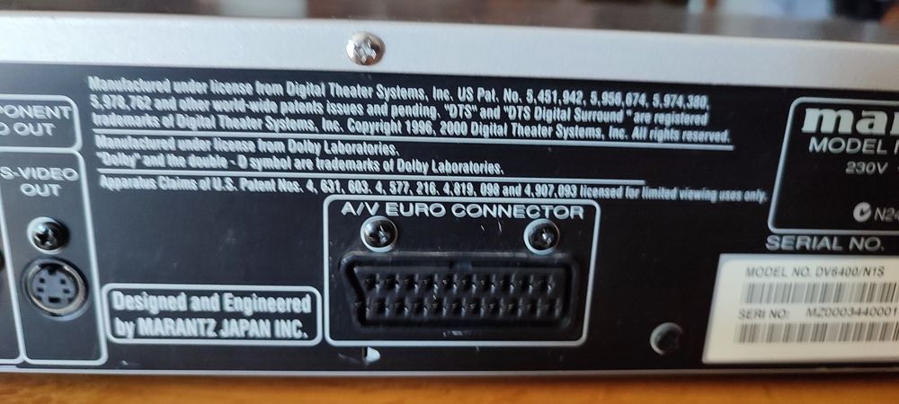 DVD MARANTZ model DV6400