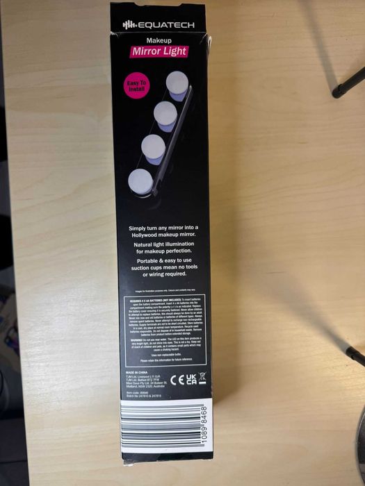 Lumină LED pentru oglindă machiaj Equatech, 4 becuri