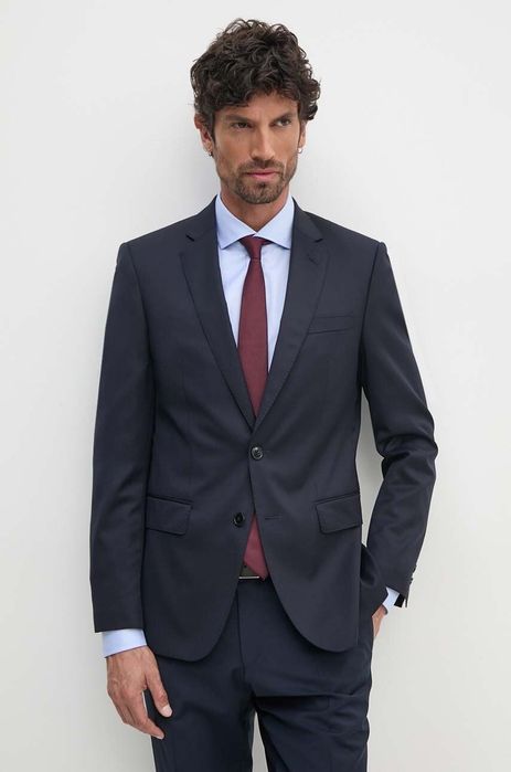 Вълнено сако Hugo Boss в тъмносиньо 50469171 Нов Модел 2024