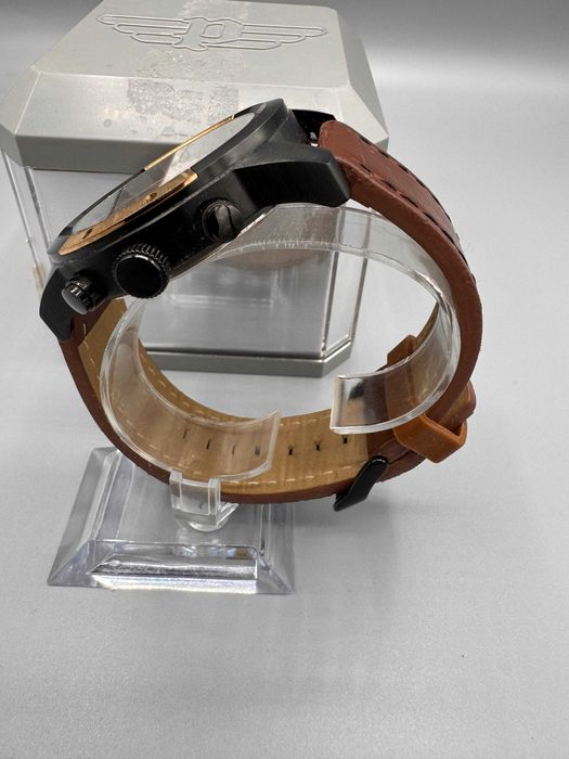 Ceas Police Urban Style Scrambler 50mm Quartz Piele Maro Cutie