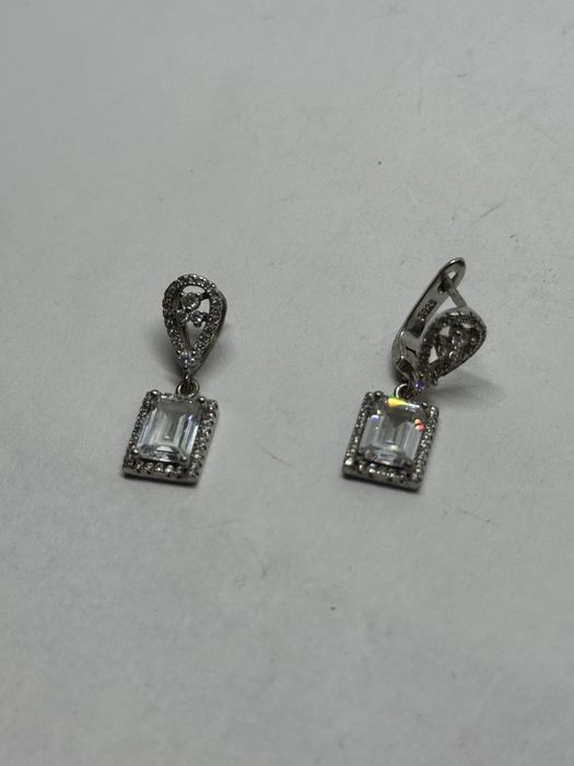 комплект сребърни обеци и висулка 8.34