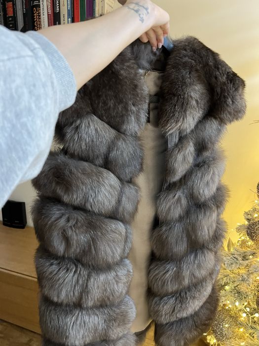 Елек с естествен косъм лисица