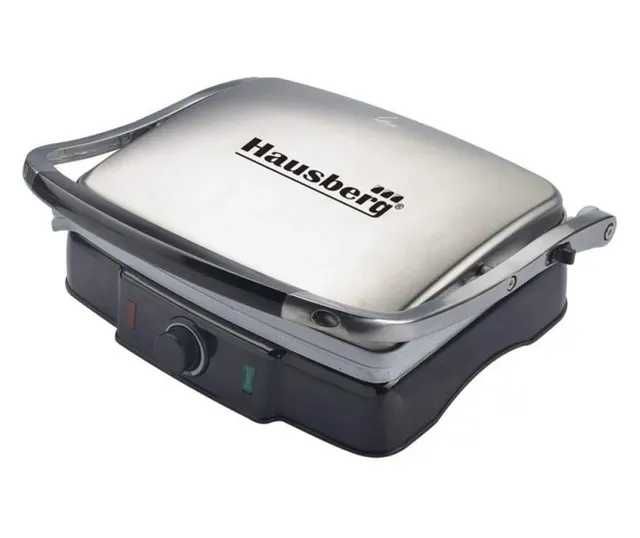 Сандвич скара и тостер Hausberg HB-533, 2200W, Отваряне на 180°