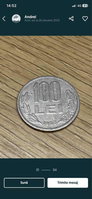 Vand monezi de colectie cu 100 Lei