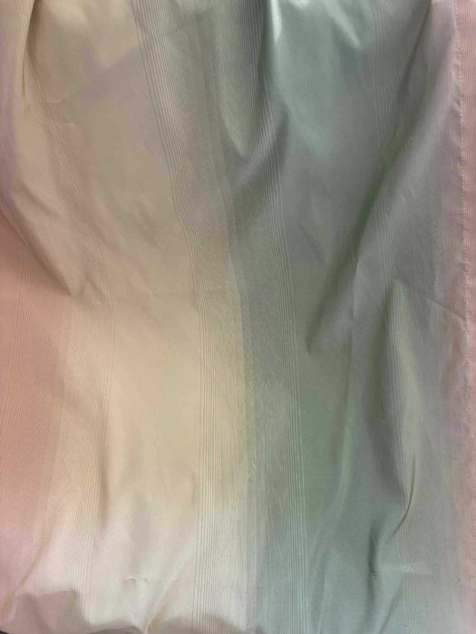 Сатенирани пердета, къси, в оранжеви, зелени и жълти нюанси