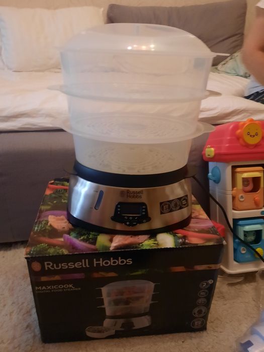 Aparat de gatit cu aburi Russell Hobbs 23560-56, 1000W, 10.5L, Gri